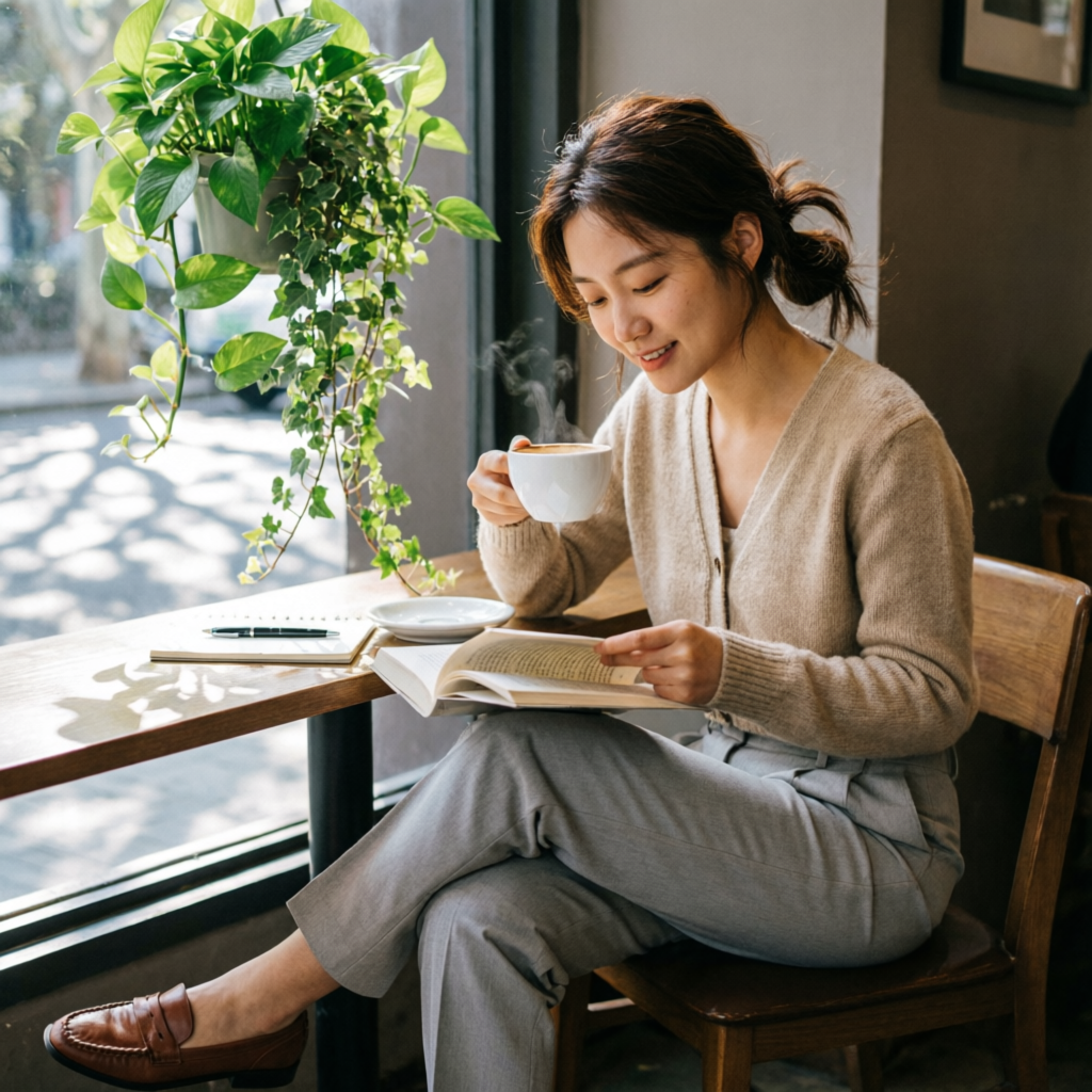 Lectura con café